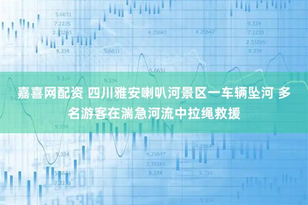 嘉喜网配资 四川雅安喇叭河景区一车辆坠河 多名游客在湍急河流中拉绳救援
